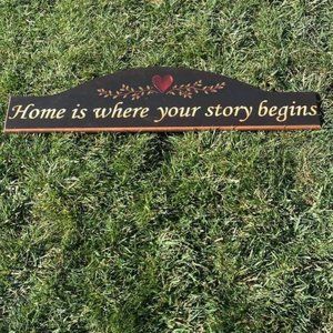 Home is where your story begins wall art
